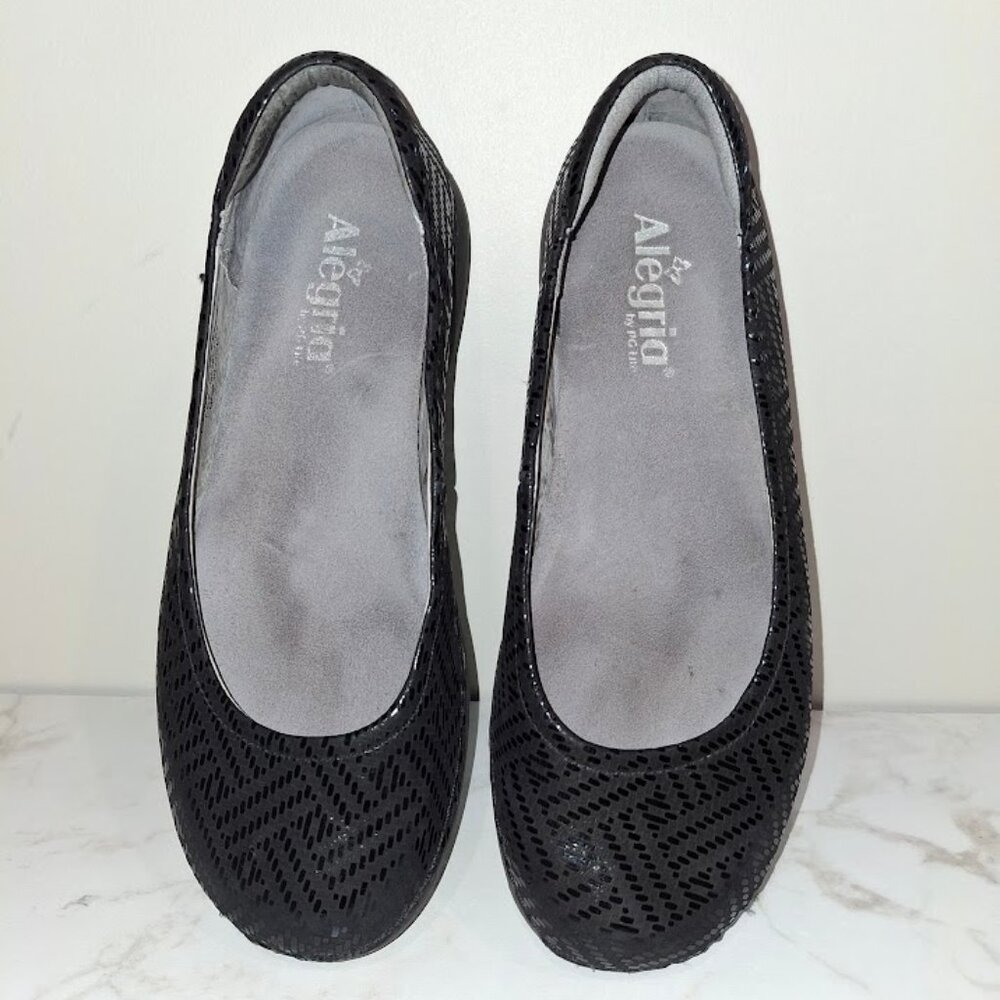 Alegria Petal Black Dazzler Ballet Flats
